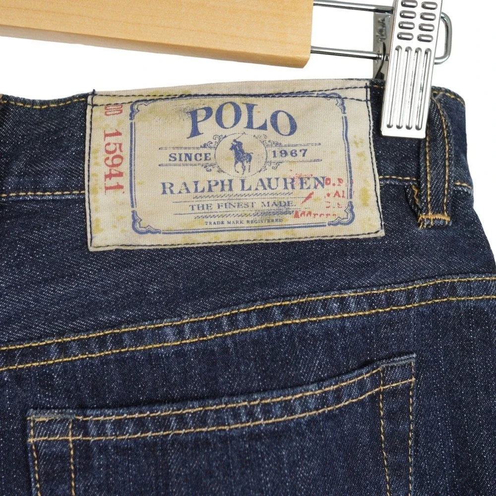 Polo Ralph Lauren Jeans Boys Size 18 Dark Wash Straight Leg Denim Preppy